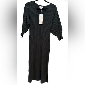 Rachel Parcell Bubble Sleeve Ribbed Knit Sweater Dress NWT sz S